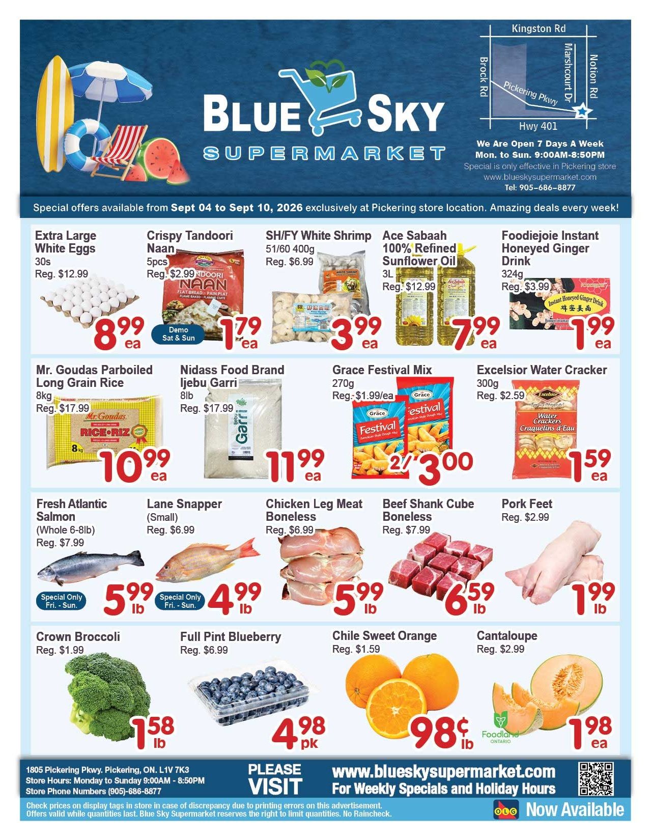 Blue Sky Supermarket (Pickering) Flyer September 4 to 10 