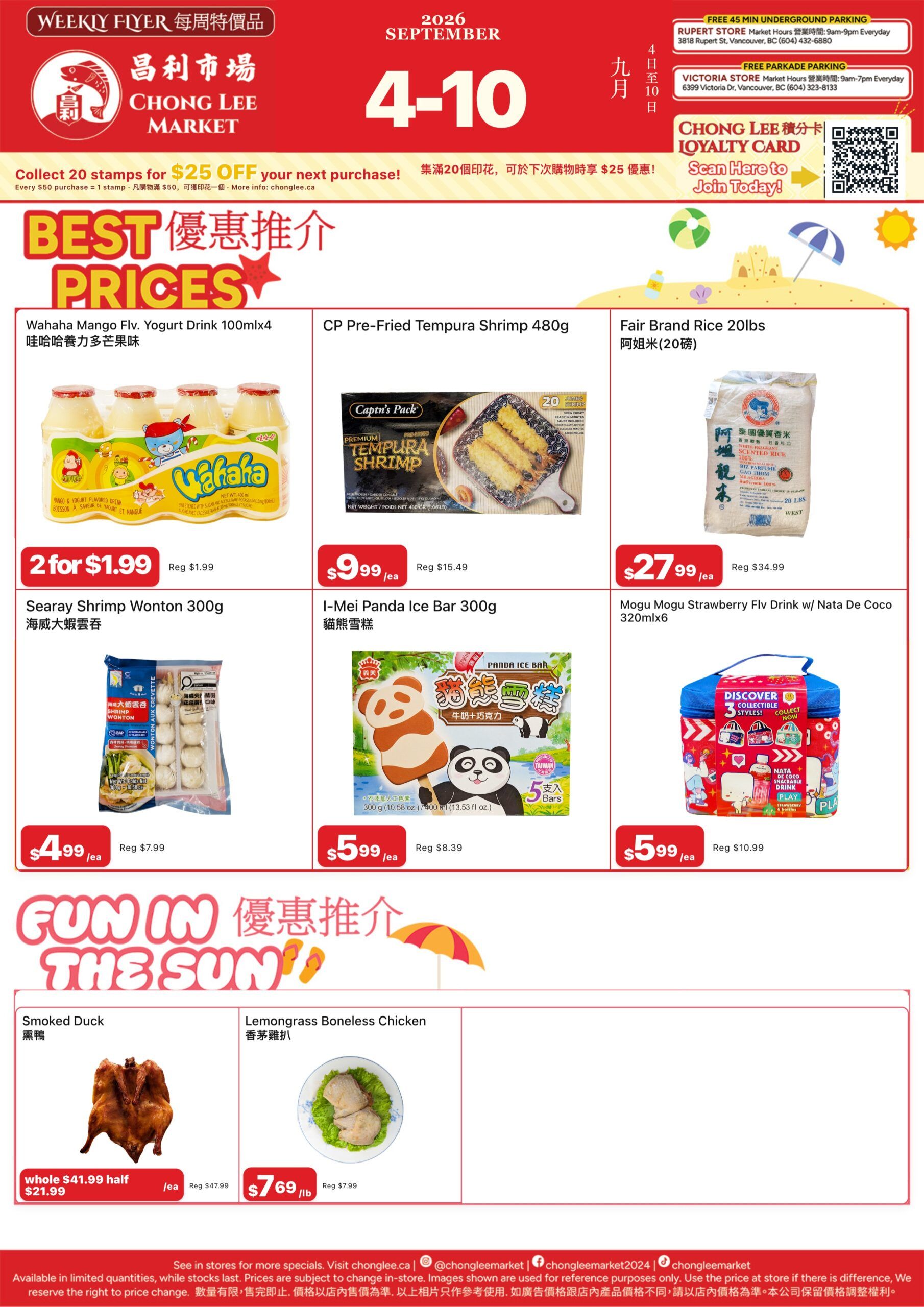 Chong Lee Market Flyer September 4 to 10
