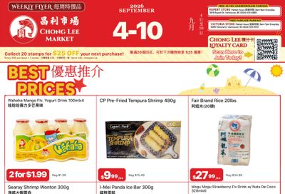 Chong Lee Market Flyer September 4 to 10