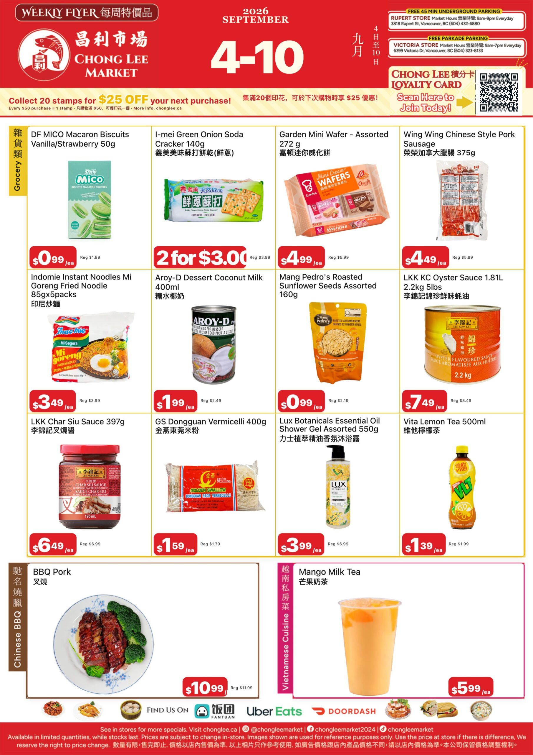 Chong Lee Market Flyer September 4 to 10