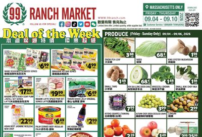 99 Ranch Market (Quincy, MA) Weekly Ad September 4 - 11, 2026
