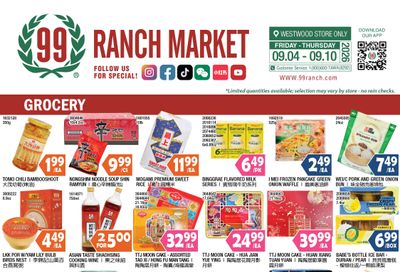 99 Ranch Market (Westwood, CA) Weekly Ad September 4 - 10, 2026