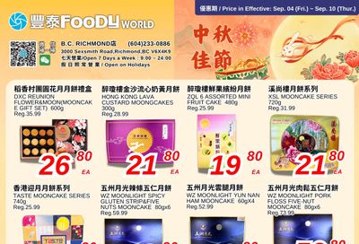 Foody World (Richmond, BC) Flyer September 4 to 10