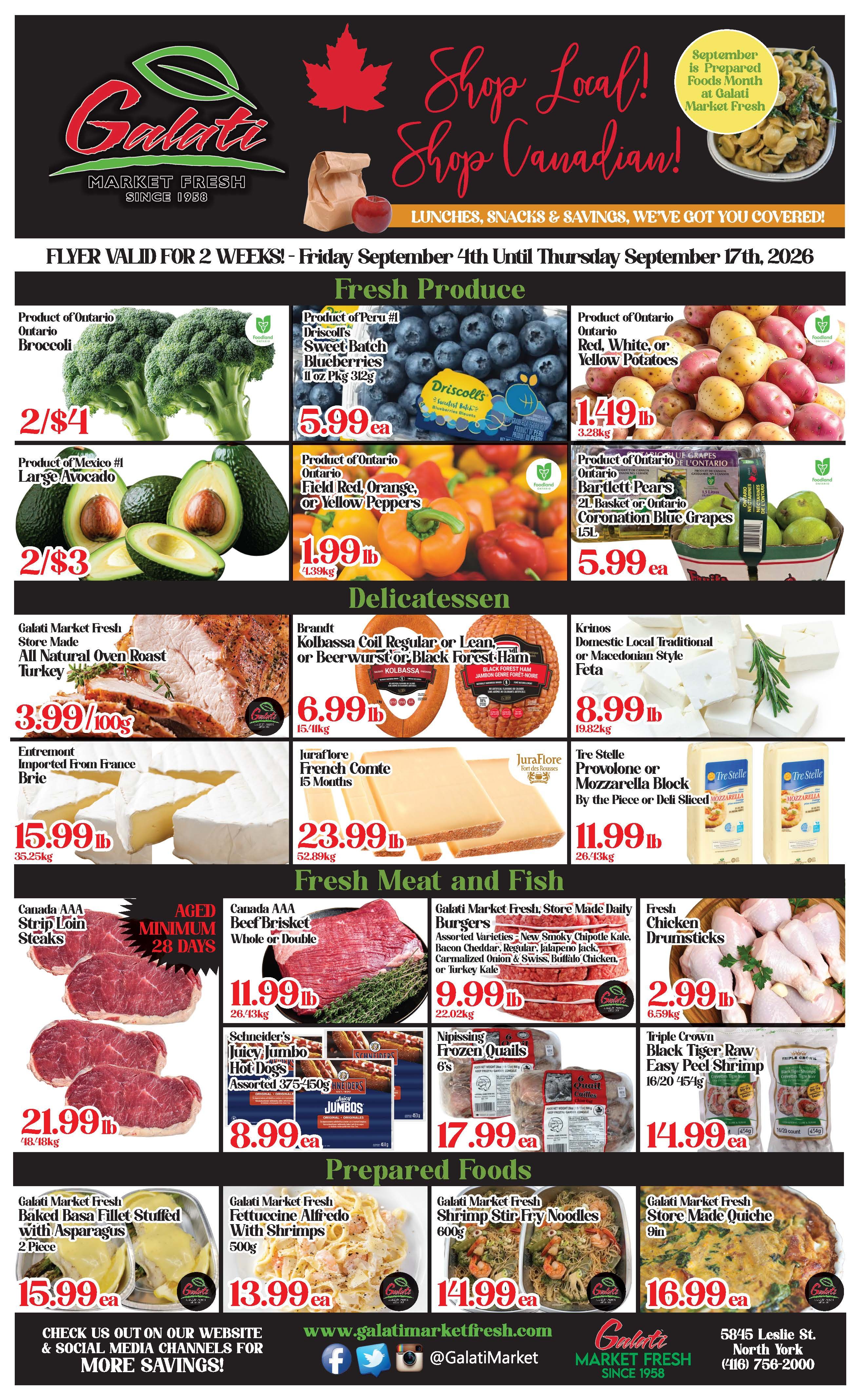 Galati Market Fresh Flyer September 4 to 17