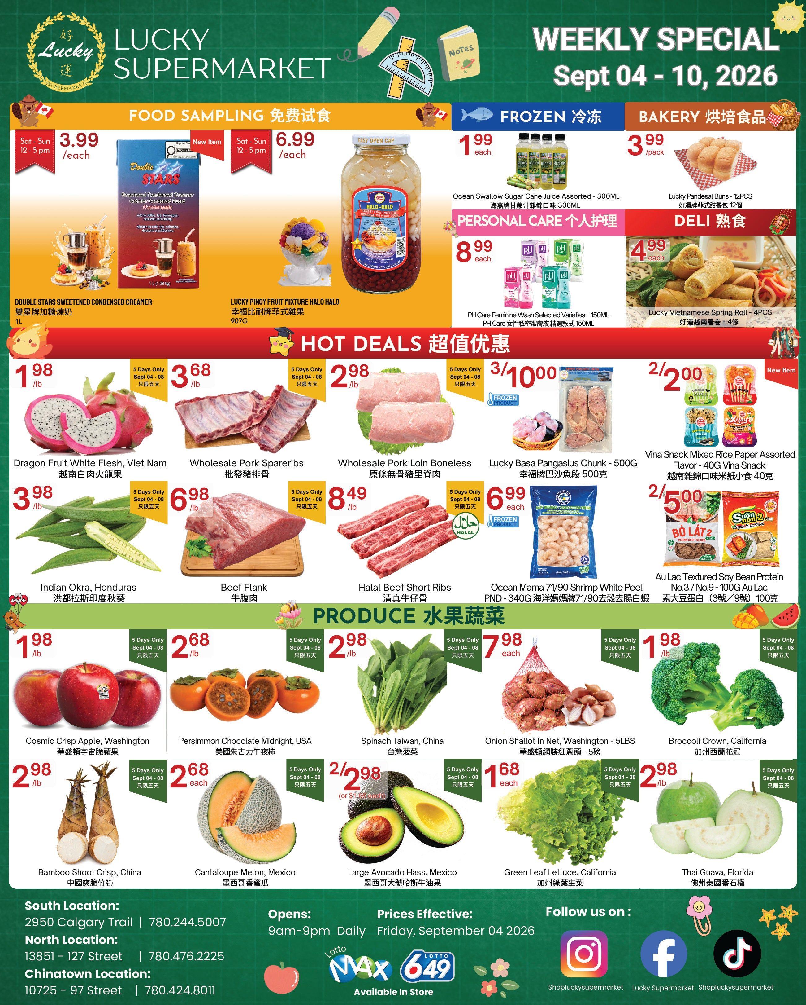 Lucky Supermarket (Edmonton) Flyer September 4 to 10
