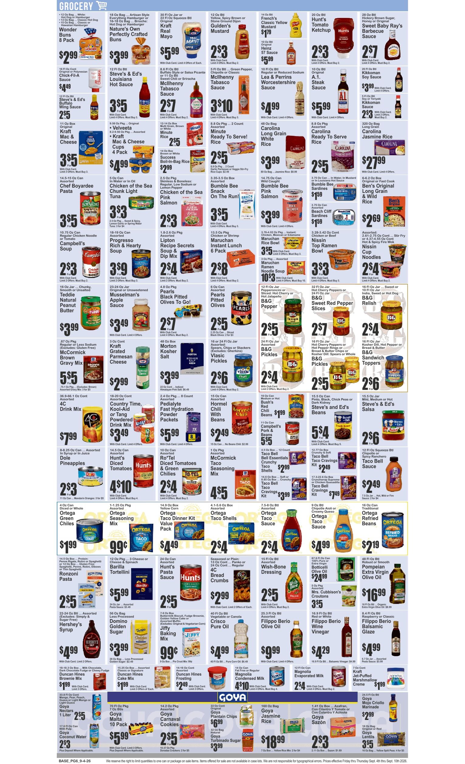 Food Universe (1486 Lexington Ave., New York, NY) Weekly Ad September 4 - 10, 2026