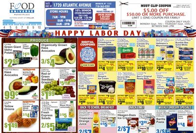 Food Universe (1720 Atlantic Ave., Brooklyn, NY) Weekly Ad September 4 - 10, 2026
