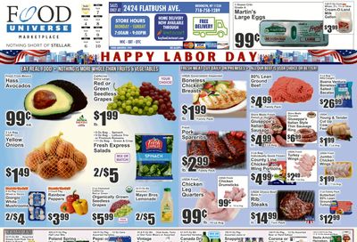 Food Universe (2424 Flatbush Ave., Brooklyn, NY) Weekly Ad September 4 - 10, 2026