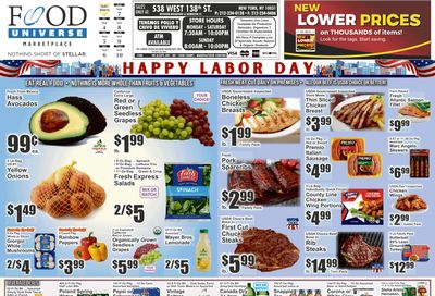 Food Universe (538 W. 138th St., New York, NY) Weekly Ad September 4 - 10, 2026