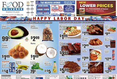 Food Universe (760 Melrose Ave., Bronx, NY) Weekly Ad September 4 - 10, 2026
