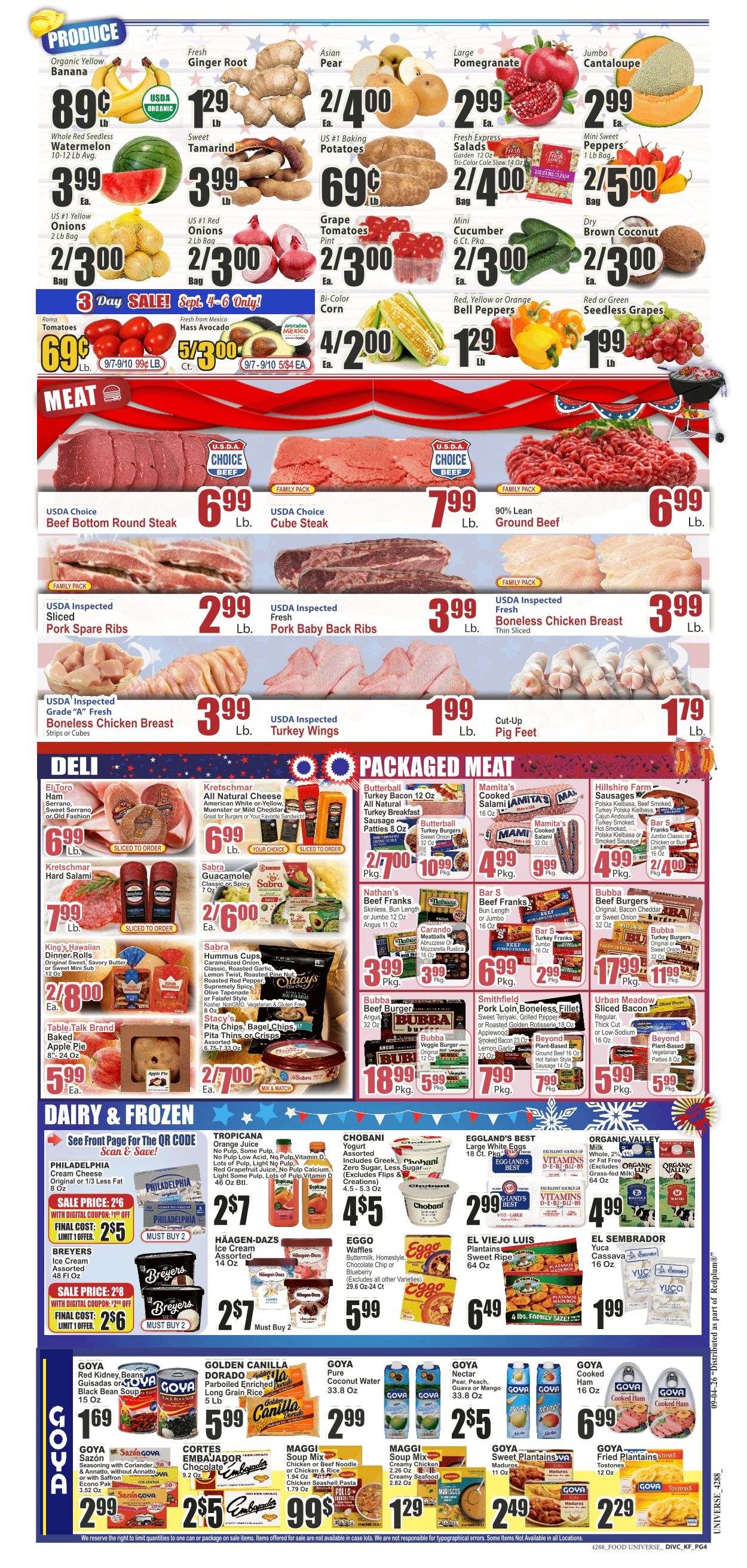 Food Universe (Lakeland, FL) Weekly Ad September 4 - 10, 2026