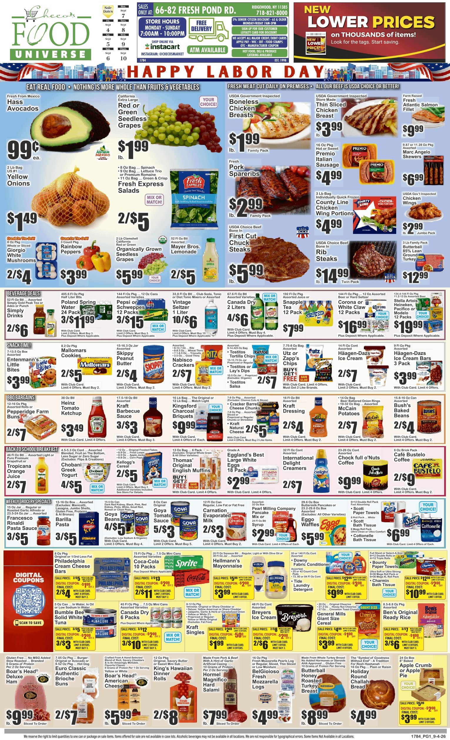 Food Universe (Ridgewood, NY) Weekly Ad September 4 - 10, 2026