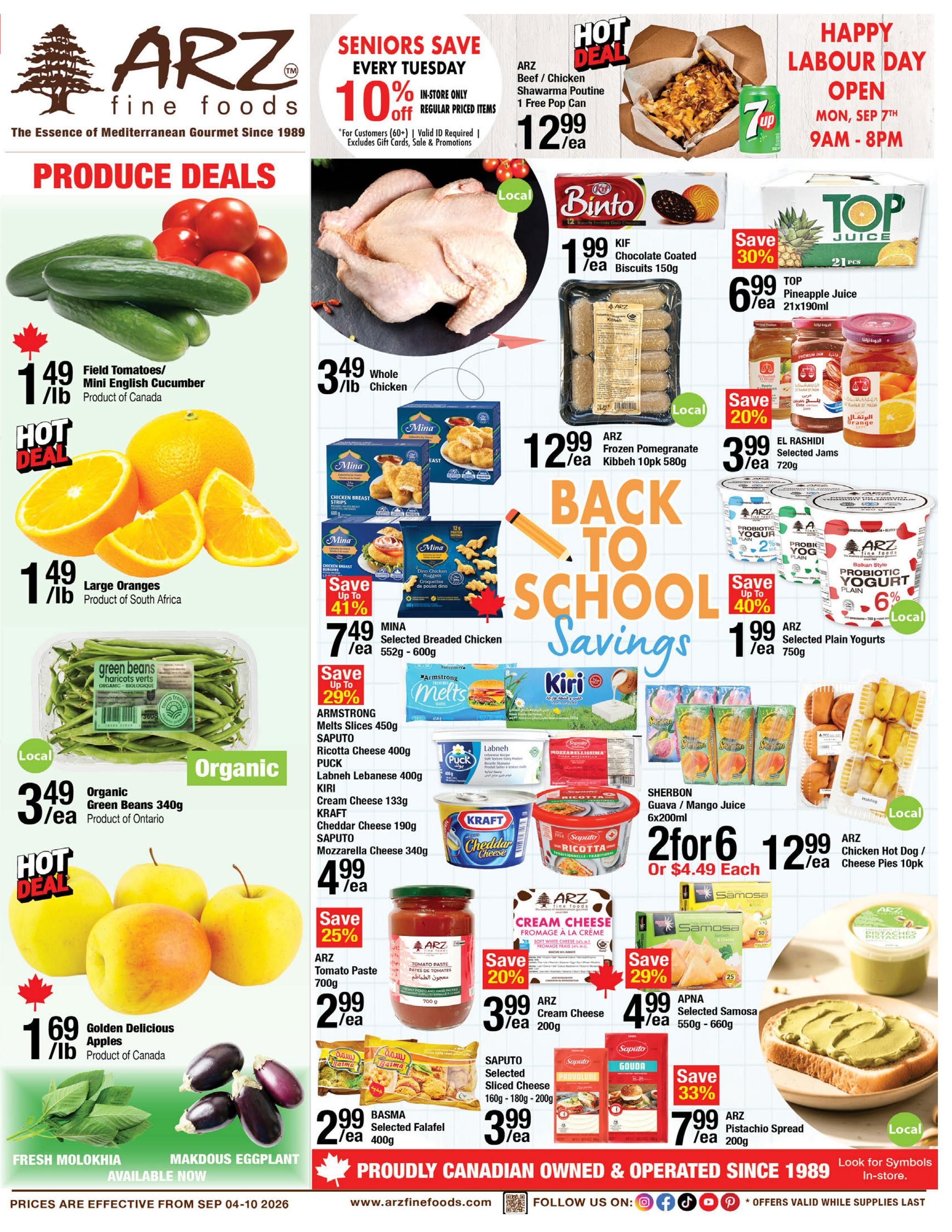 Arz Fine Foods Flyer September 4 to 10