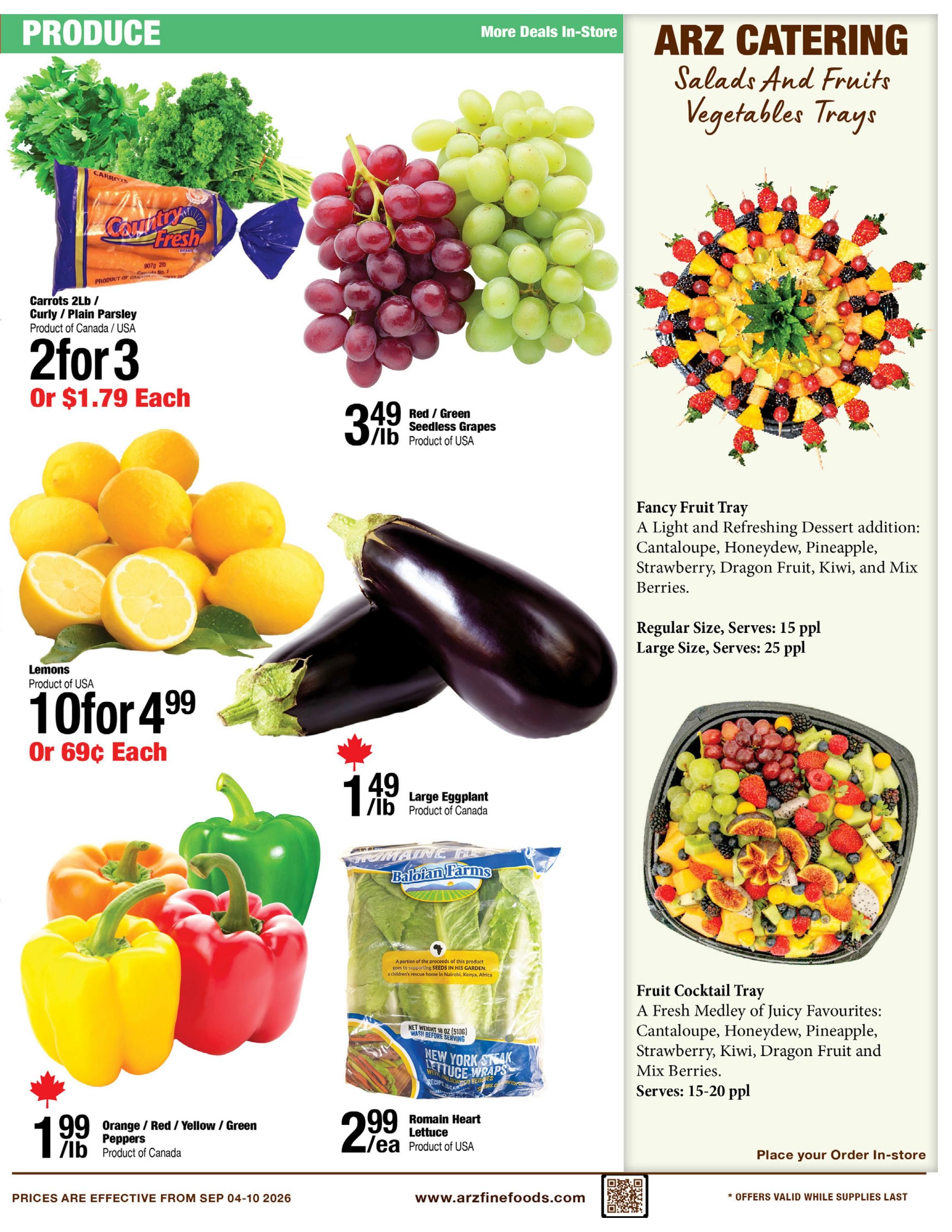 Arz Fine Foods Flyer September 4 to 10
