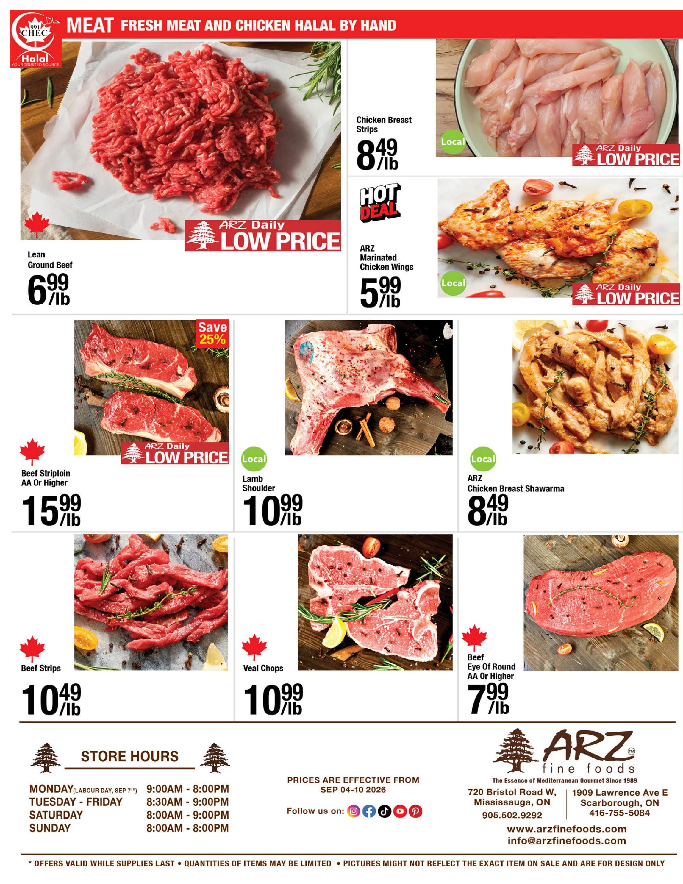 Arz Fine Foods Flyer September 4 to 10