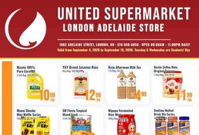 United Supermarket (London) Flyer September 4 to 10