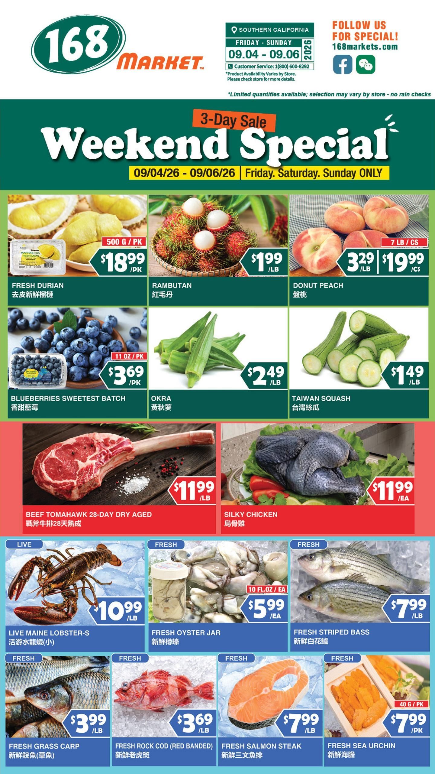 168 Market Weekly Ad September 4 - 10, 2026
