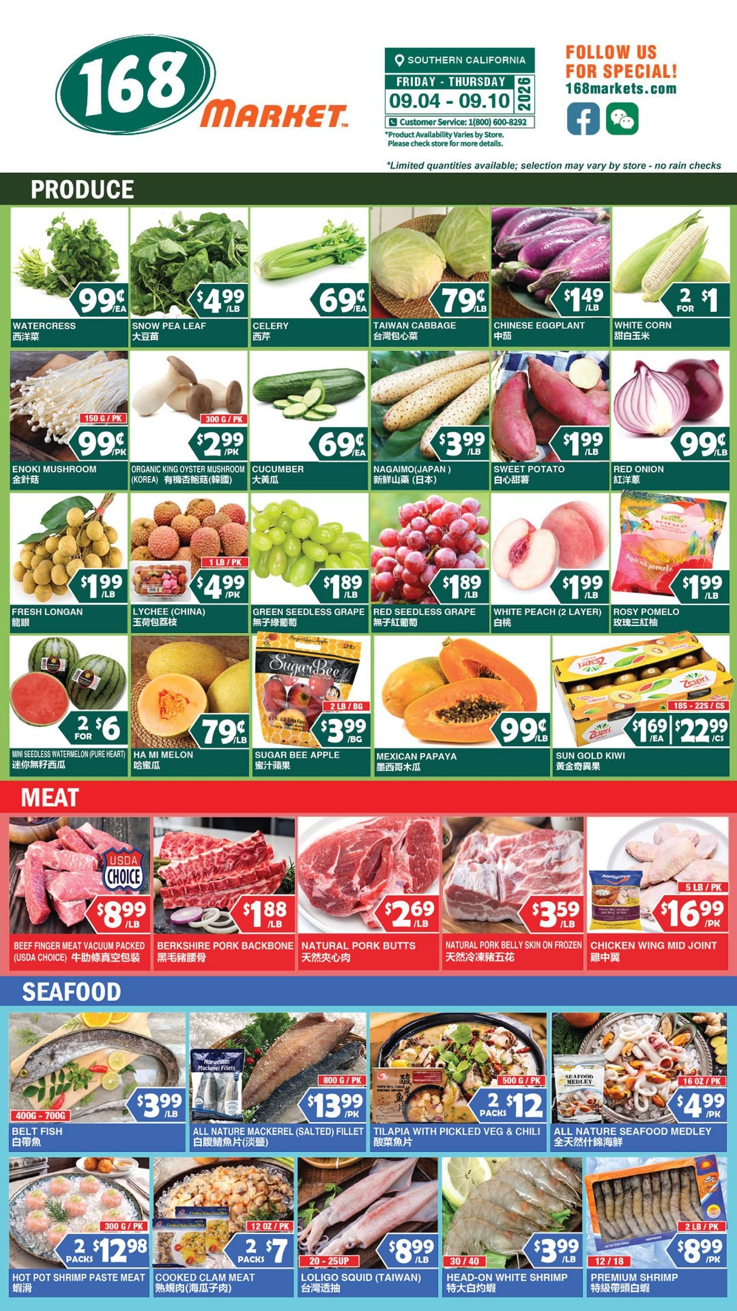 168 Market Weekly Ad September 4 - 10, 2026