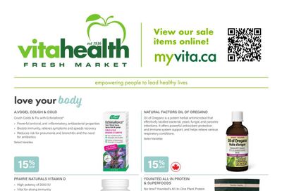Vita Health Fresh Market Flyer September 3 to 23