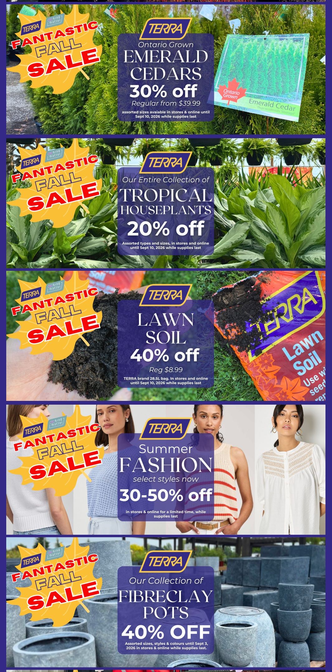 Terra Greenhouses Flyer September 4 to 10