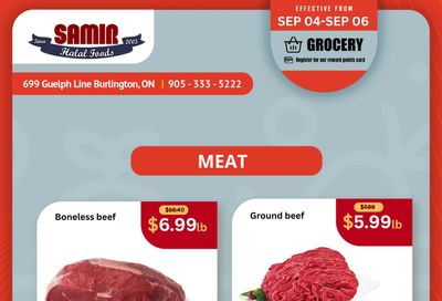 Samir Supermarket (Burlington) Flyer September 4 to 6