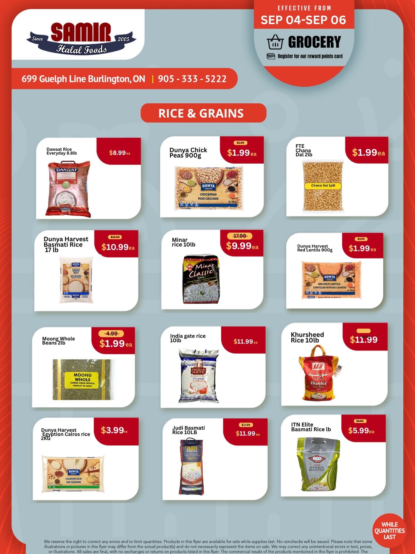 Samir Supermarket (Burlington) Flyer September 4 to 6