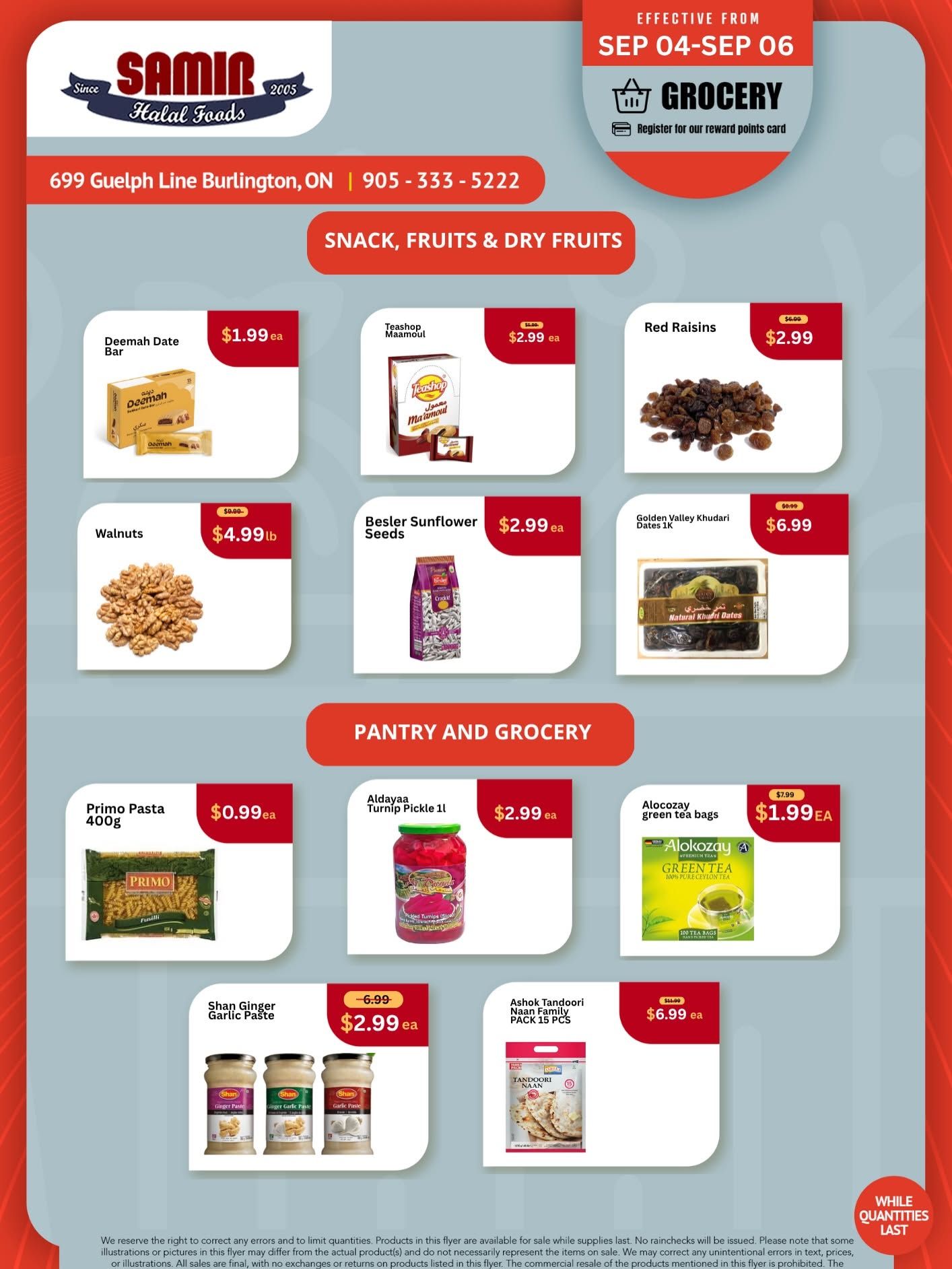 Samir Supermarket (Burlington) Flyer September 4 to 6