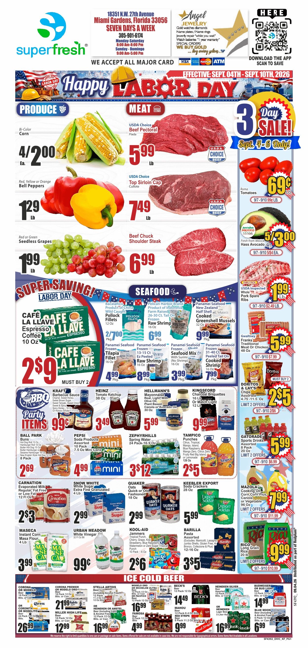SuperFresh Supermarkets (Miami Gardens, FL) SuperFresh Weekly Ad September 4 - 10, 2026