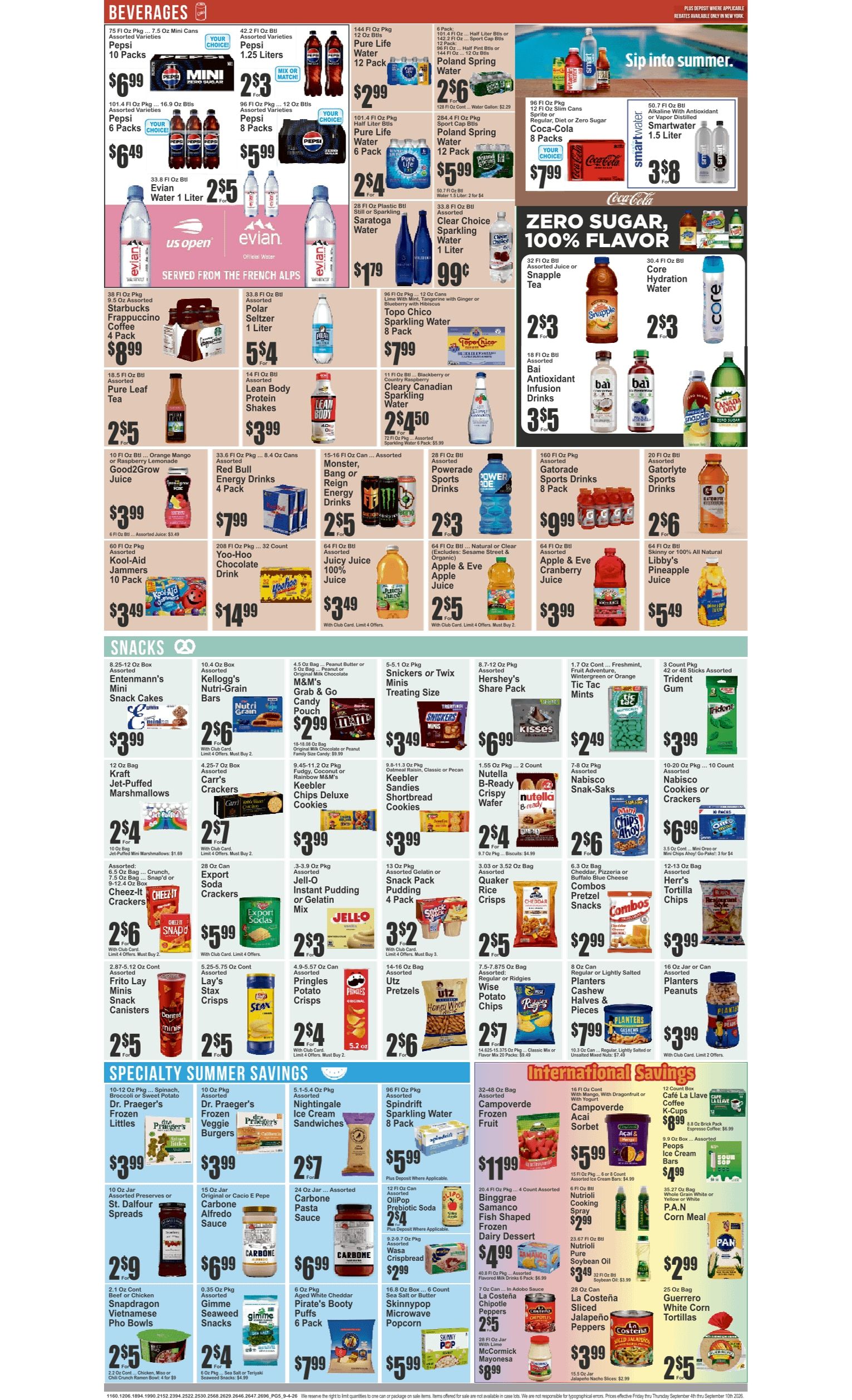 SuperFresh Supermarkets (Newark, NJ) SuperFresh Weekly Ad September 4 - 10, 2026