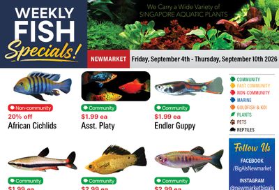 Big Al's (Newmarket) Weekly Specials September 4 to 10