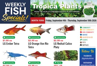 Big Al's (North York) Weekly Specials September 4 to 10