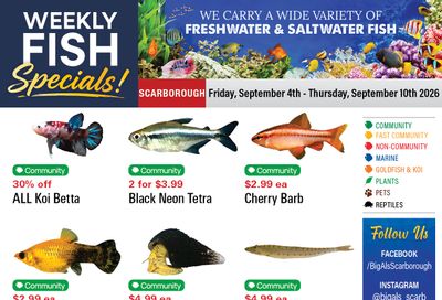 Big Al's (Scarborough) Weekly Specials September 4 to 10