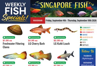 Big Al's (Vaughan) Weekly Specials September 4 to 10