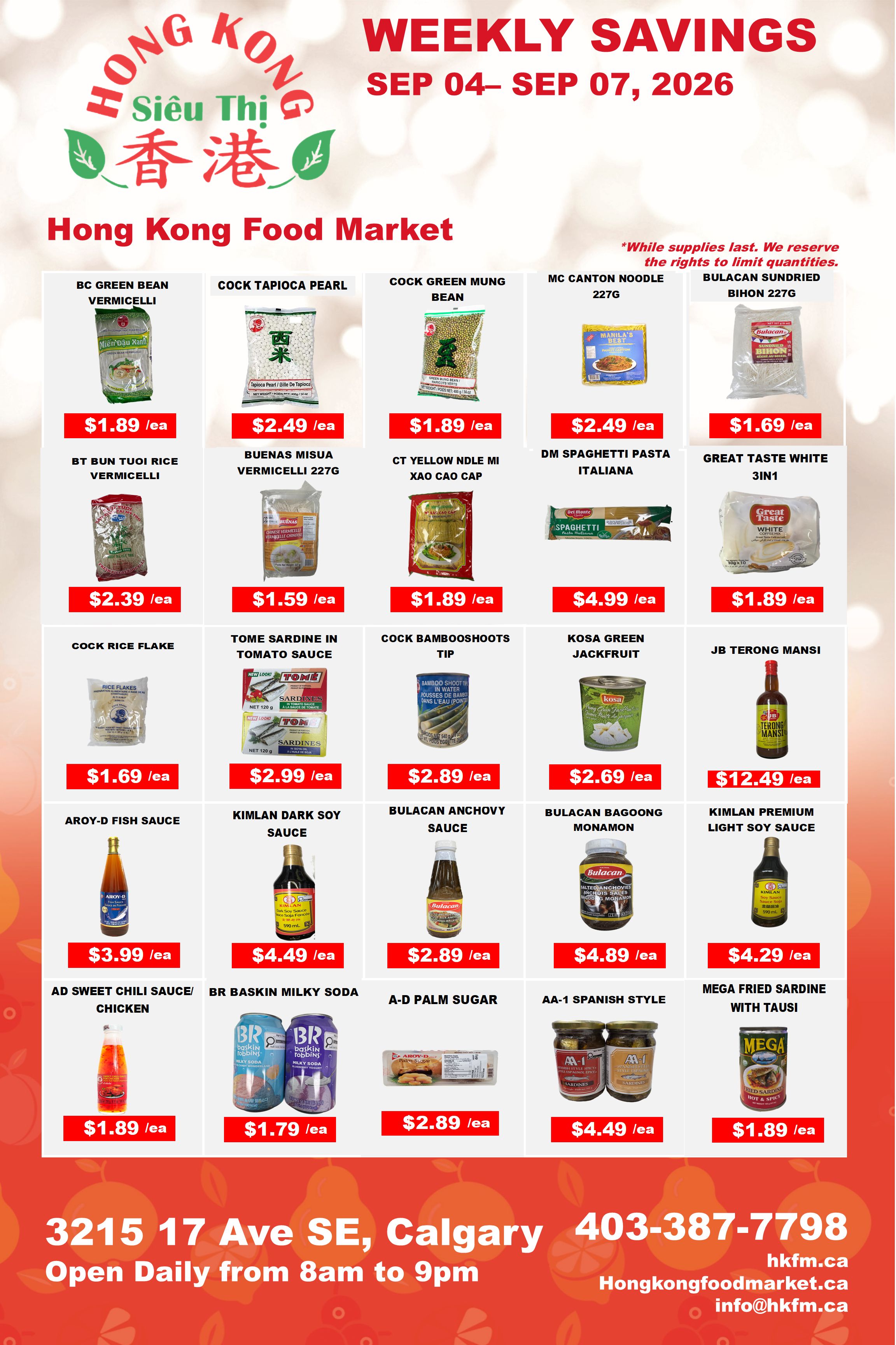 Hong Kong Food Market Flyer September 4 to 7