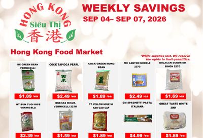 Hong Kong Food Market Flyer September 4 to 7