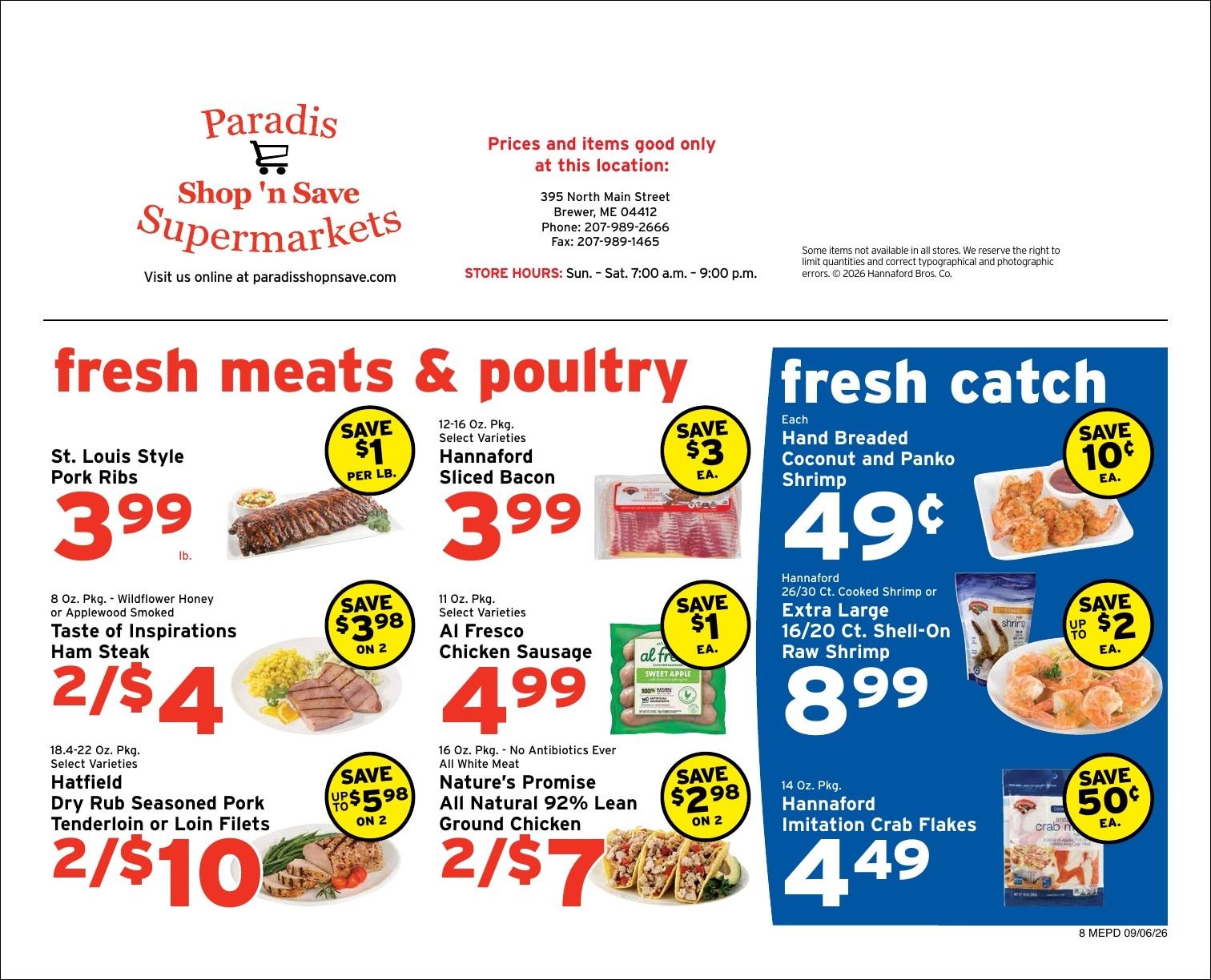 Paradis Shop'n Save Weekly Ad September 6 - 12, 2026