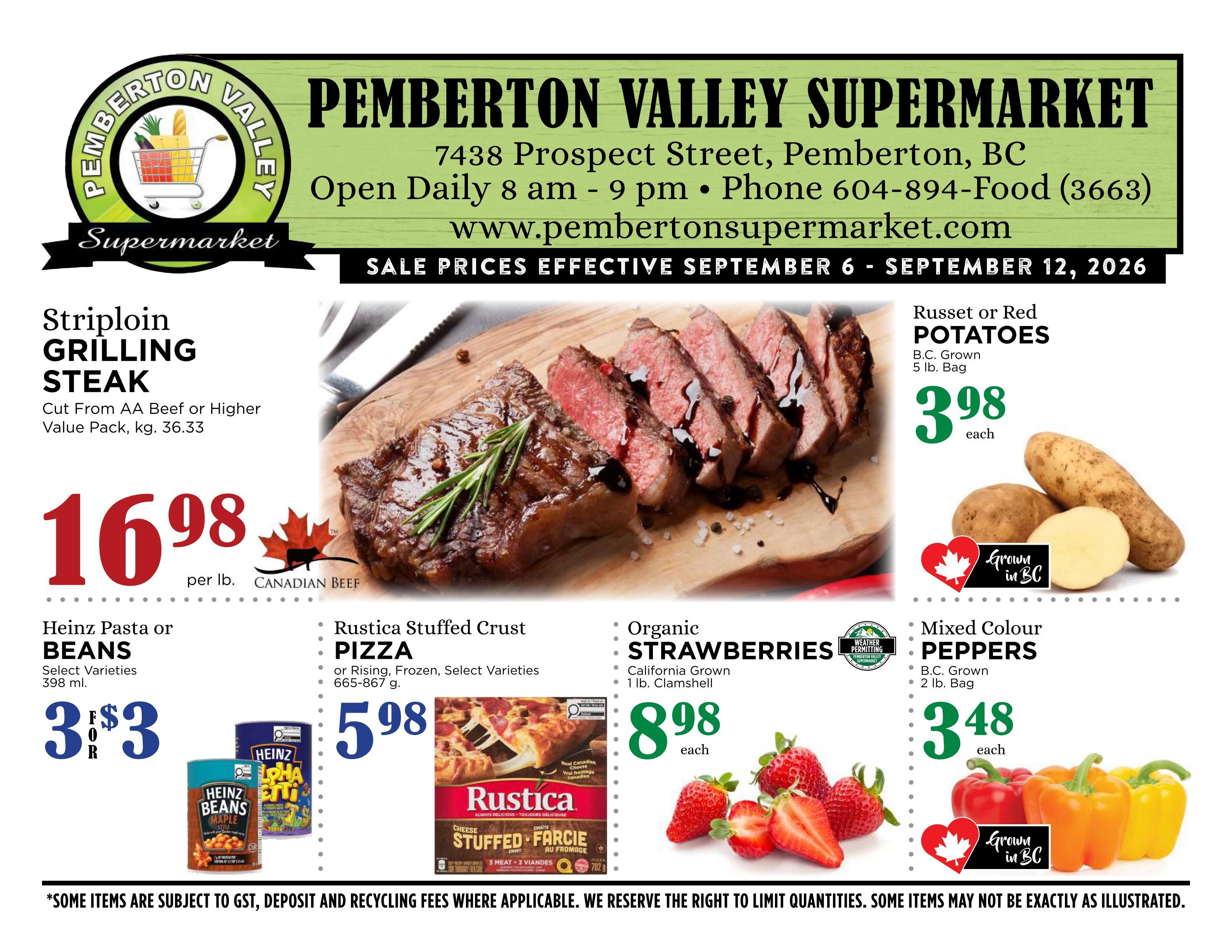 Pemberton Valley Supermarket Flyer September 6 to 12