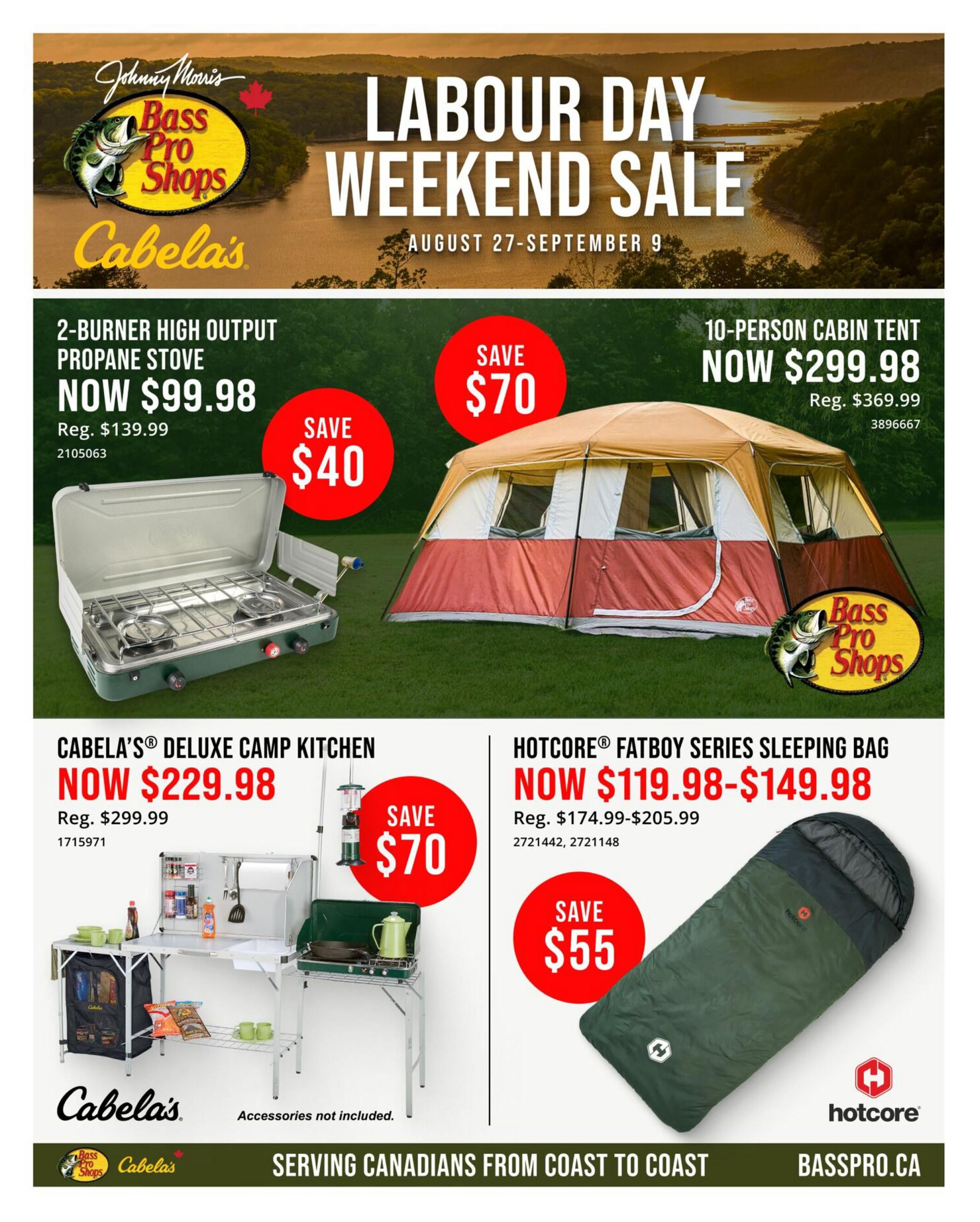 Bass Pro Shops Flyer September 4 to 9