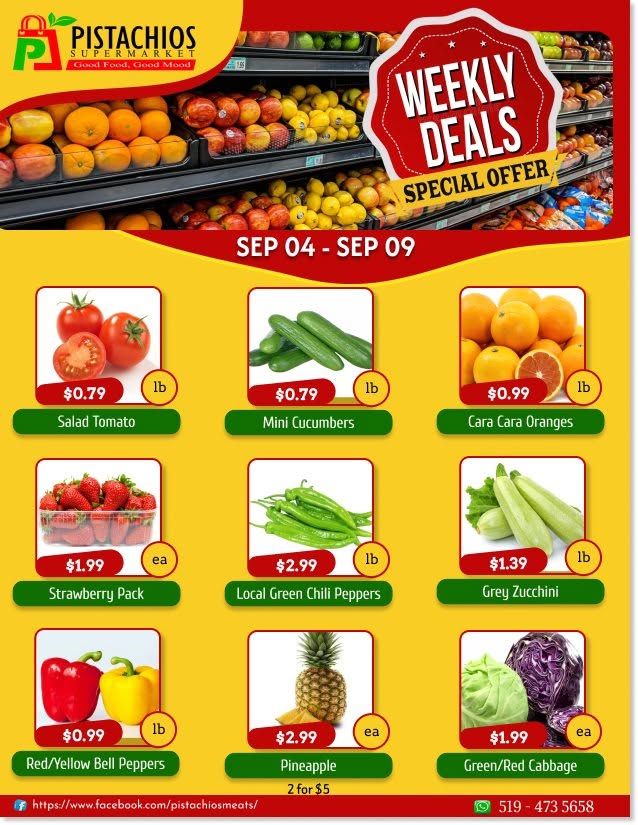 Pistachios Supermarket Flyer September 4 to 9