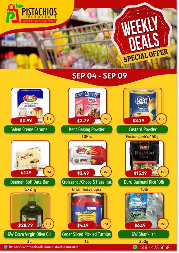 Pistachios Supermarket Flyer September 4 to 9