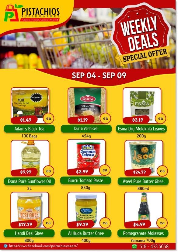 Pistachios Supermarket Flyer September 4 to 9