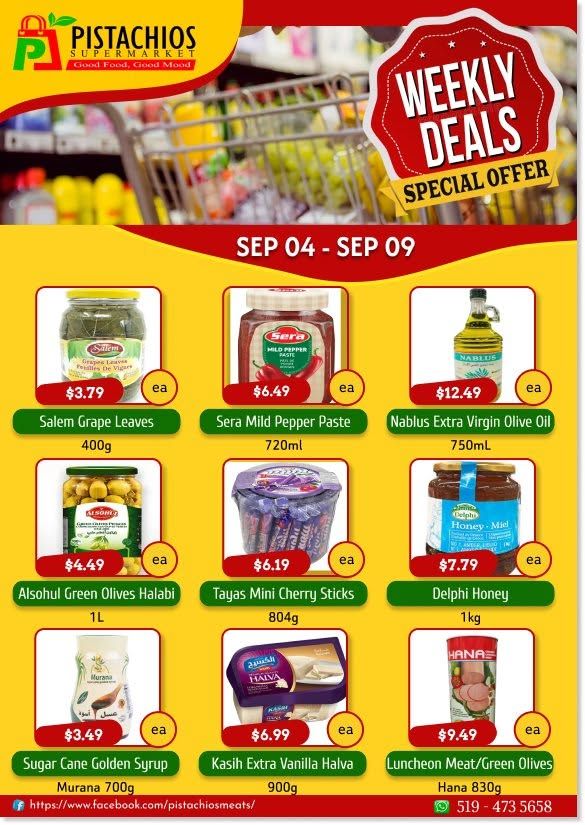 Pistachios Supermarket Flyer September 4 to 9