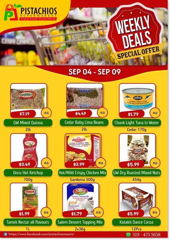 Pistachios Supermarket Flyer September 4 to 9
