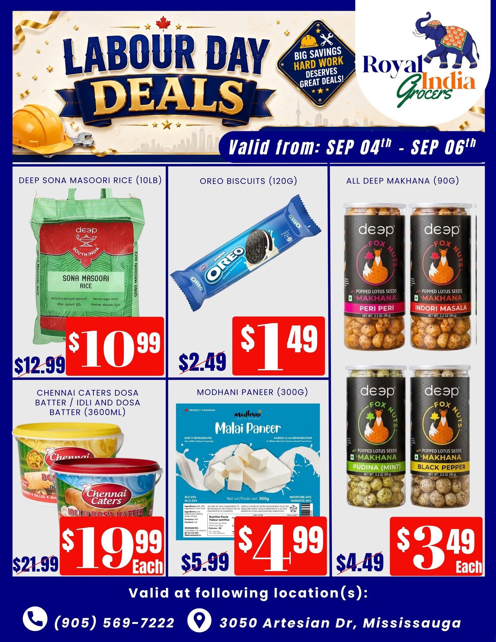 Royal India Grocers Flyer September 4 to 6