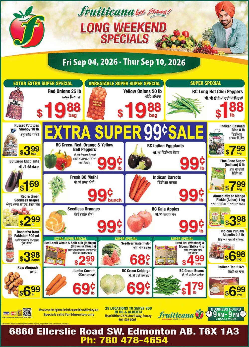 Fruiticana (Edmonton) Flyer September 4 to 10