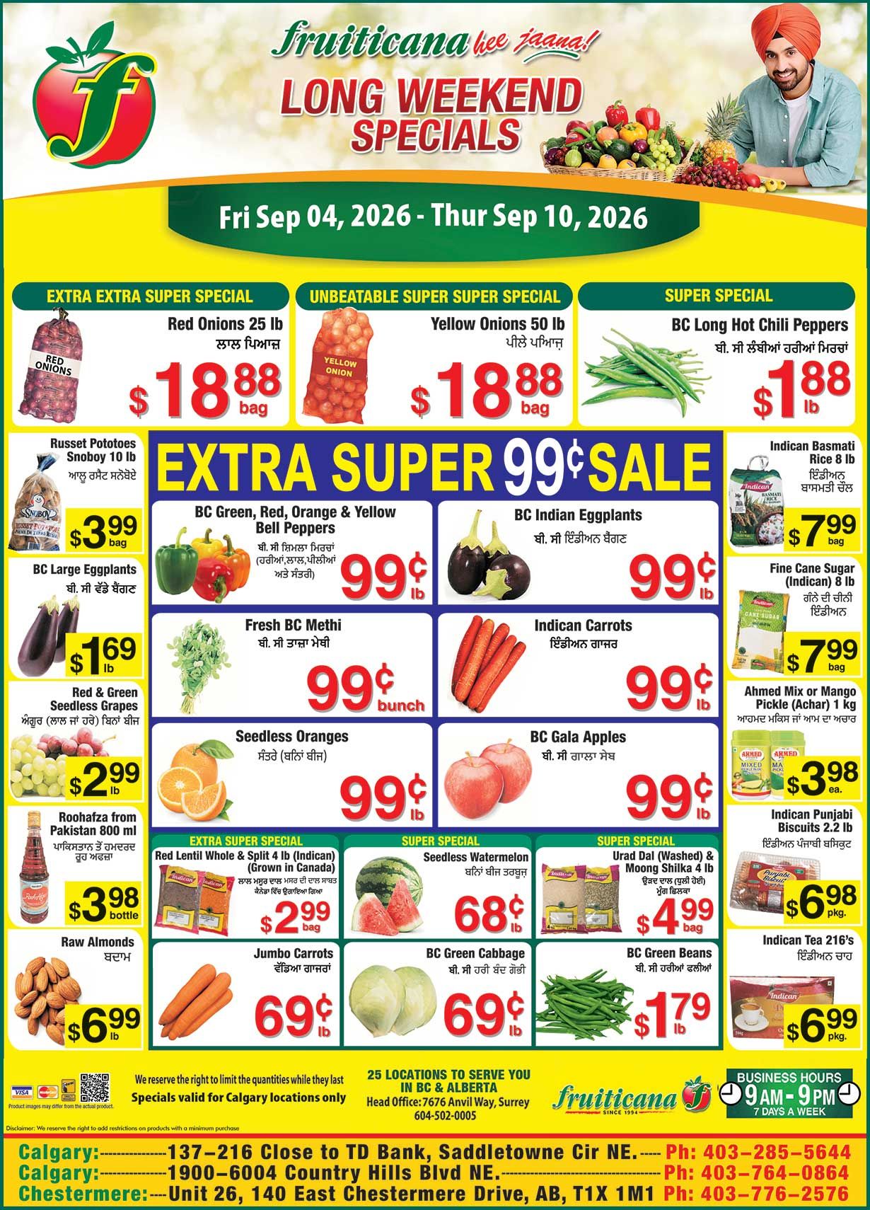 Fruiticana (Calgary) Flyer September 4 to 10