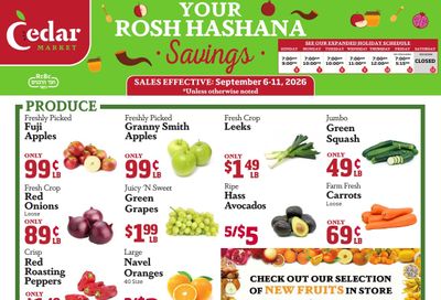 Cedar Market Weekly Ad September 6 - 11, 2026