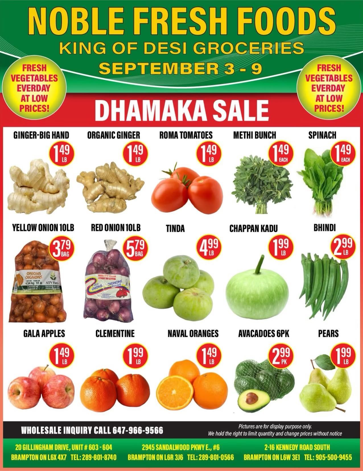 Noble Fresh Foods Flyer September 3 to 9