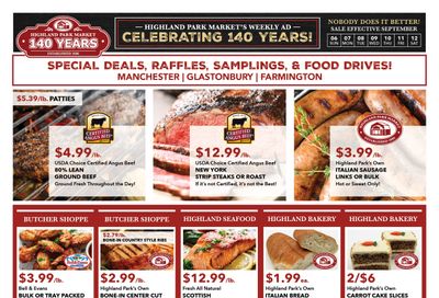 Highland Park Market (Connecticut) Weekly Ad September 6 - 12, 2026