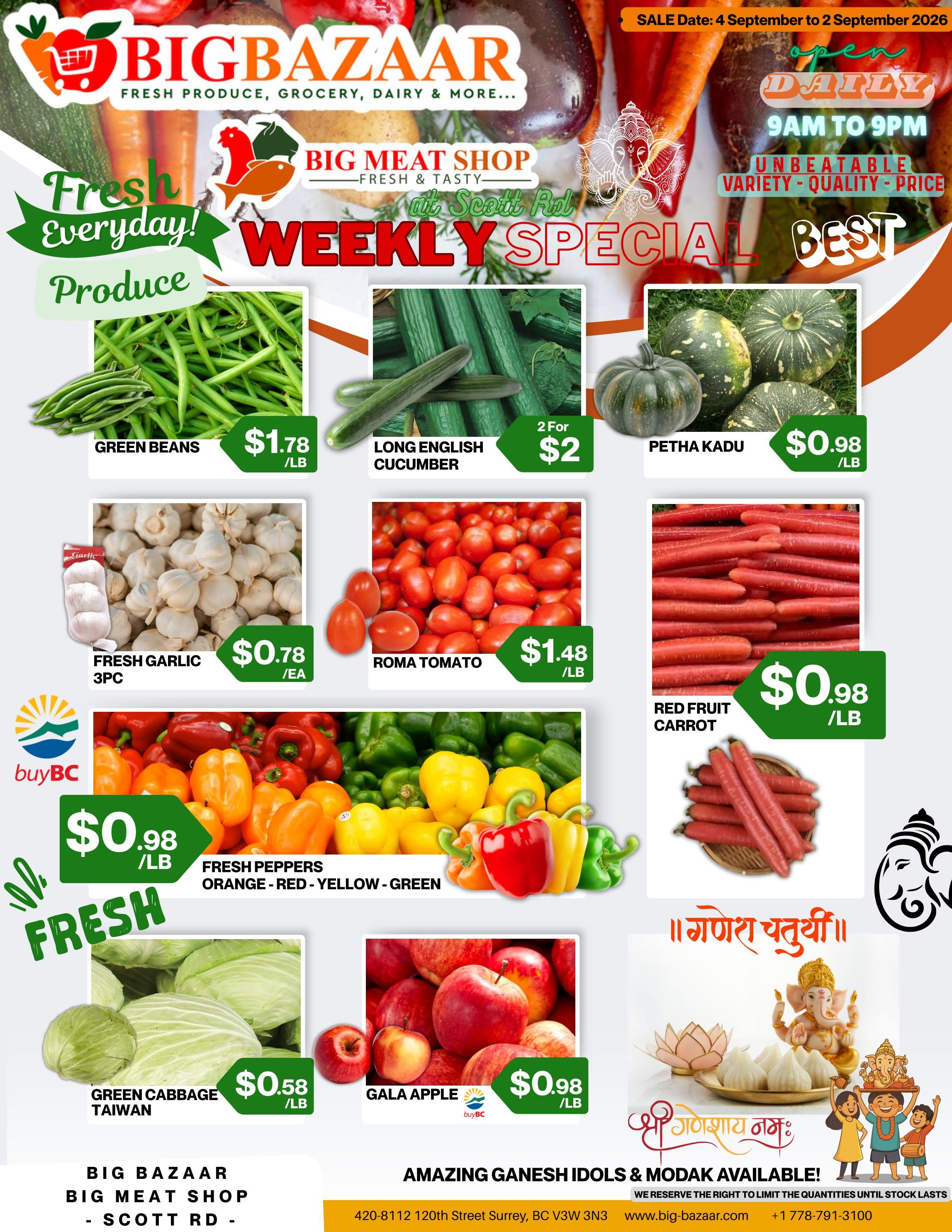 Big Bazaar Canada Flyer September 4 to 9